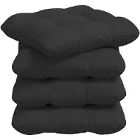 vidaXL Zitkussens 4 st Microvezel Stof Zwart 45 x 45 cm
