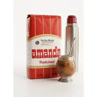 Amanda Yerba Mate Thee - Traditionele Argentijnse Mate - 1kg - Natuurlijke Energie & Antioxidanten - Klassieke Losse Bladeren Thee Grootverpakking met Kajal Sticker