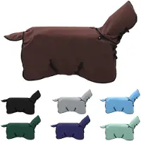 vidaXL Paardendeken Volledig Donkerbruin 115 cm Polyester Fleece