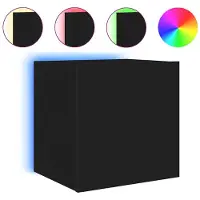 vidaXL Tv-wandmeubel met LED-verlichting 40,5x35x40 cm zwart