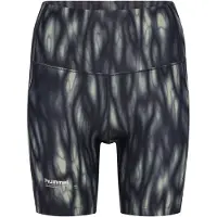 Hummel Hiit Aop Intensity korte leggings, zwart, dames, maat S, zwart