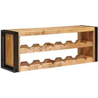 vidaXL Wijnrek Bruin 100 x 45 x 33 cm Massief Ruw Mango Hout