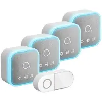 Avidsen 102508-4 Sona-T Battery draadloze deurbel met 4 ontvangers op batterijen