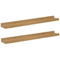 vidaXL Wandplank Muurmontage 2 st Bruin 60 x 9 x 3 cm Bewerkt hout