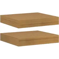 vidaXL Wandplank 2 st Beige 23 x 23,5 x 3,8 cm Bewerkt hout