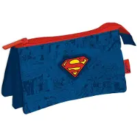 Arditex Superman etui, blauw, 21x11x3,5 cm. Mannenmodel, blauw, one size