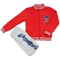 Miraculous Ladybug Set - Joggingpak - Trainingspak - 2-delig - rood/grijs - maat 104/110 (5 jaar)