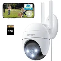IeGeek Beveiligingscamera Buiten – 2K HD - Buiten Camera Met Nachtzicht – Buitencamera - Bewakingscamera voor Buiten - Met WiFi en APP - Incl. 32GB SD