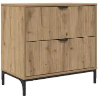 vidaXL Nachtkastje artisanaal eikenkleurig 63,5 x 36 x 61 cm
