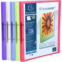 Exacompta Exaclair Personaliseerbare ringmap Kreacover 2 ringen 15 mm, geassorteerde kleuren - 20 stuks