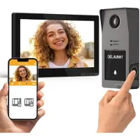 Extel 720335-GR Digital Connect bedrade video intercom met vingerafdruklezer - grafiet