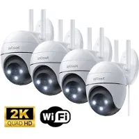 IeGeek Beveiligingscamera Buiten – 2K HD - Buiten Camera Met Nachtzicht – Buitencamera - Bewakingscamera voor Buiten - Met WiFi en APP - 4 Stuks