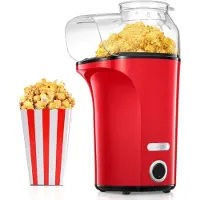 Ren Popcornmachine - Popcornmachine - Popcornmachine Princess - Rood - 23cm x 21cm x 12 cm