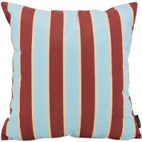 NOVÉE Riviera Stripe Blauw/Rood Kussenhoes | 45 x 45 cm | Katoen/Polyester