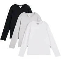 Bonprix Longsleeve met biologisch katoen (set van 3) maat 128/134