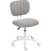 Beliani BUBBLY - Bureaustoel - Lichtgrijs - Polyester
