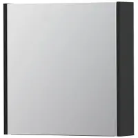 Ink SPK1 Spiegelkast 1 Deur - 60x60cm - Mat Zwart - Spiegels, Spiegelkasten - 8718835100179