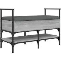 vidaXL Schoenenbank 85,5x42x57,5 cm bewerkt hout grijs sonoma