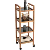 Wenko Fondi, Vrijstaand, Glas, Hout, Bruin, Universeel, 10 kg, 4 schappen