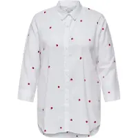 ONLY Blouse 'CARNew Lina Grace' rood / wit