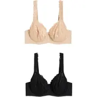 Bonprix Beugel bh met sierlijk kant (set van 2) maat 85