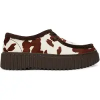 Clarks Clarksvoor vrouwen. 26186666 Torhill Bee bruin leren schoenen (39.5), Leer, Plat, Veters, Casual, Dierenprint