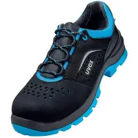 Uvex Veiligheidsschoen, halflang model, 2 Xenova 9554, S1 FO SR W12, maat 35, zwart/blauw