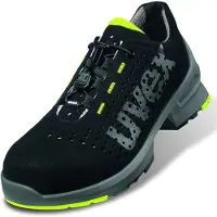 Uvex 8543, Unisex, Volwassenen, Veiligheidsschoenen, Zwart, Grijs, Limegroen, FO, S1, Vetergesp