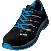 Uvex 2 trend veiligheidsschoen, enkelschoen, S1, blauw/zwart, blauw/zwart, maat 52
