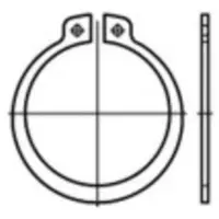 Toolcraft TO-5381469 Zekeringsringen 50 mm DIN 471 Verenstaal 100 stuk(s)