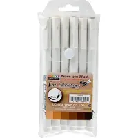 Spree brushpennen bruintinten set - 6 stuks voor tekenen.