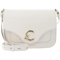 Coccinelle Leren schoudertas C-Me Crossbody Bag Pearl crème
