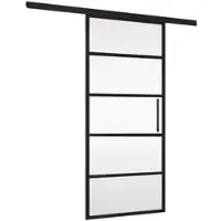 Inova complete glazen schuifdeur 103x220-veiligheidsglas- decor industrieel-staafgreep- softclose