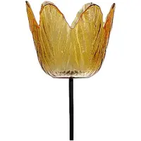 HBX natural living Waxinelichthouder tulp oranje Ø8,5cm oranje Glas