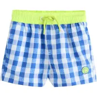 Next Zwemshorts donkerblauw / blauw gemêleerd / neongroen / wit