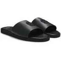 BOSS Slippers van imitatieleer met Double B-monogram