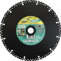 Wolfcraft - PRO Diamantdoorslijpschijf Ø 230 mm - Slijpschijf Diamant voor haakse slijper - Doorslijpschijf - 8335000