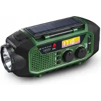 Camry Noodradio op Zonne-energie – Bluetooth 5.0 – Powerbank 4000 mAh – Solar powerbank - Radio op batterijen - FM/AM/SW – Dynamo & USB-C – Zaklamp – SOS Functie – Zwart - CR 1919