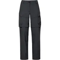 Vaude - Women's Neyland Cargo Zip Off Pants - Trekkingbroek 46 - Short, zwart/grijs