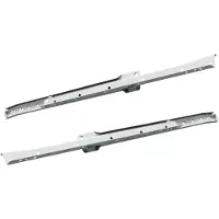 Fulterer ladegeleider 3132 - 350 mm | draagkracht tot 35 kg | deels uittrekbaar | witte rolgeleider met hoeklijn | set van 2 |