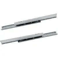 Fulterer RVS ladegeleider 1616 - 600 mm | draagkracht tot 100 kg | deels uittrekbaar | bodemmontage met hoeklijn | set van 2 |