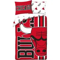 NBA Dekbedovertrek Bulls - Eenpersoons - 140 x 200 + 70 x 90 cm - Polyester