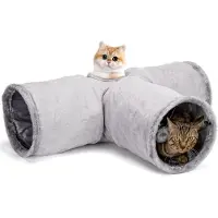 SCH Kattentunnel - Kattenspeelgoed - Kattenspeeltjes - Grijs- ‎30cm x 30cmx 5cm; 400 g