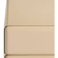 Vente-unique Set van 2 nachtkastjes met 2 lades - MDF - Beige gelakt - AUNELA