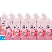 Lenor Wasverzachter Ringrose & Hibiskusblüte – 12 x 800 ml – 384 Wasbeurten – 9,6L – PEONY&HIBISCUS – Voordeelverpakking