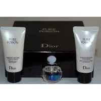 Dior Christian Pure Poison Vintage Set Eau de Parfum 5 ml + Shower Gel 20 ml + Body creme 20 ml Miniature