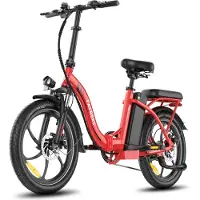 Fafrees F20+ Elektrische Fiets - 250W Motor - 36V 20Ah Accu - 20x3" Banden - 90km Bereik - 25 km/u Snelheid - Rood