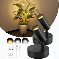 SCH Oplaadbare Wandlamp - Wandlamp - Zwart - ‎9cm x 8cm x 18cm