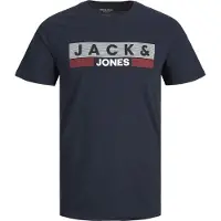 Jack & Jones Plus Size Logo T-shirts EU4XL US2XL Blauw