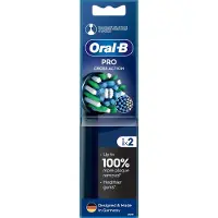 Oral-B | Vervangbare opzetborstels | EB50BRX-2 Cross Action Pro | Opzetborstels | Voor volwassenen | Aantal meegeleverde borstels: 2 | Zwart